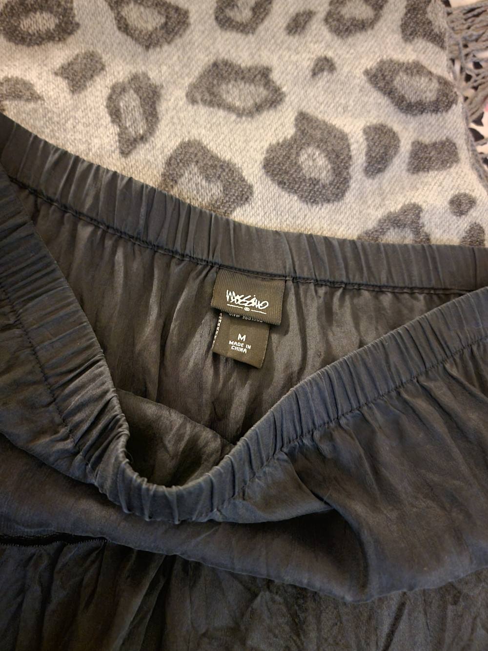 100% SILK Vintage Mossimo Black Tiered A-Line Skirt - Picture 5 of 6